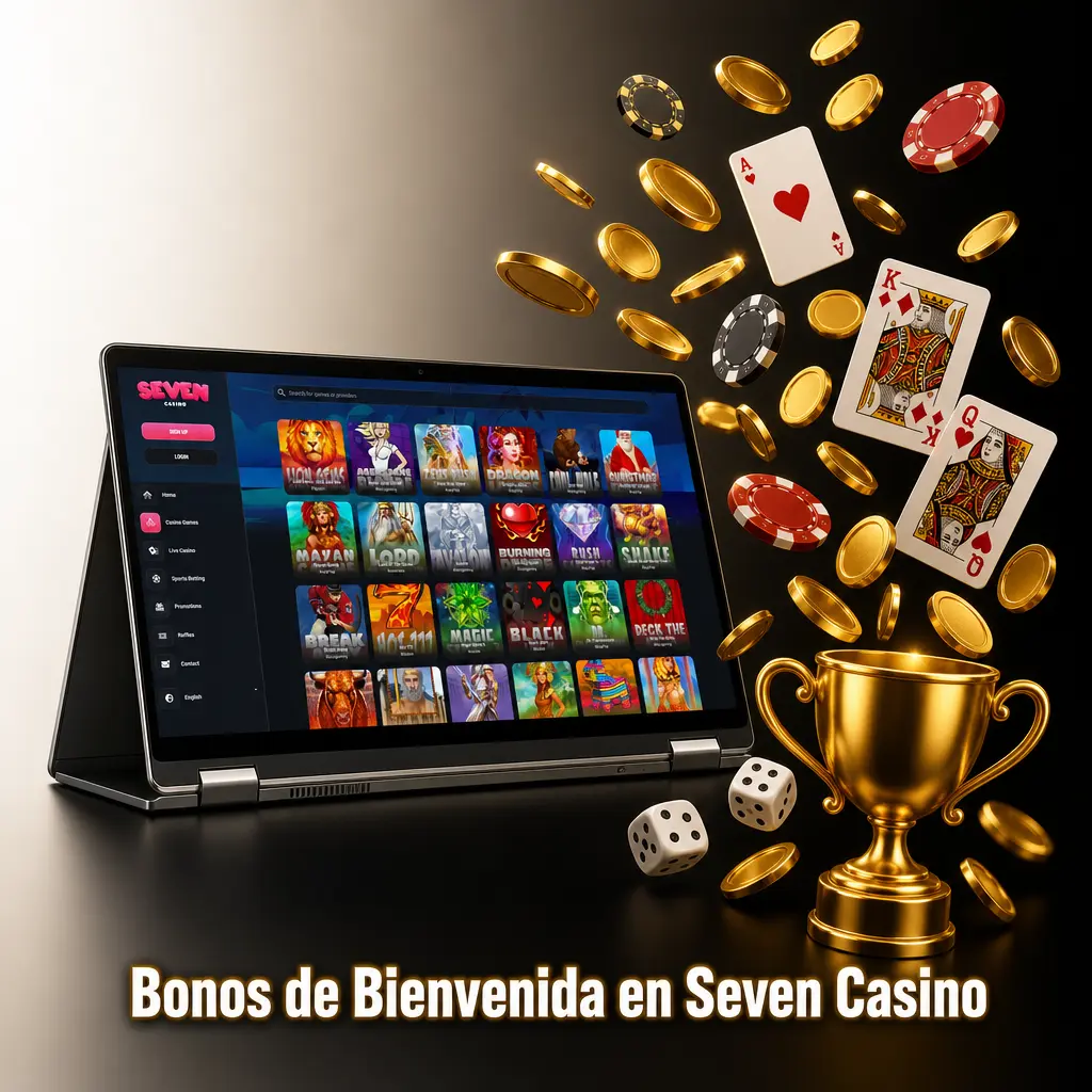 Paquete de bienvenida Seven Casino: 450% hasta 7500 EUR en bonos para slots, casino en vivo y apuestas