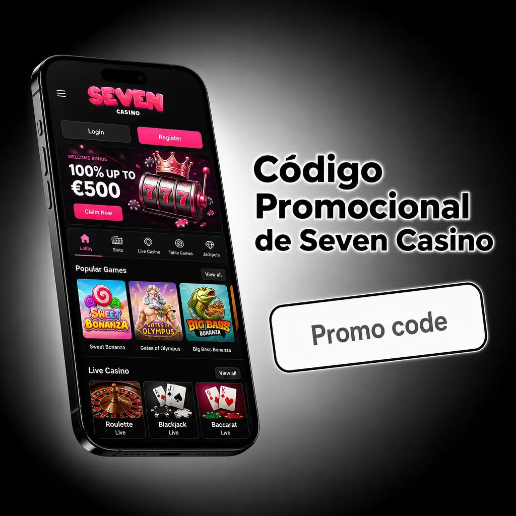 Código promocional Seven Casino SEVEN450 activa bono de bienvenida 450% hasta 7500 EUR con depósito mínimo