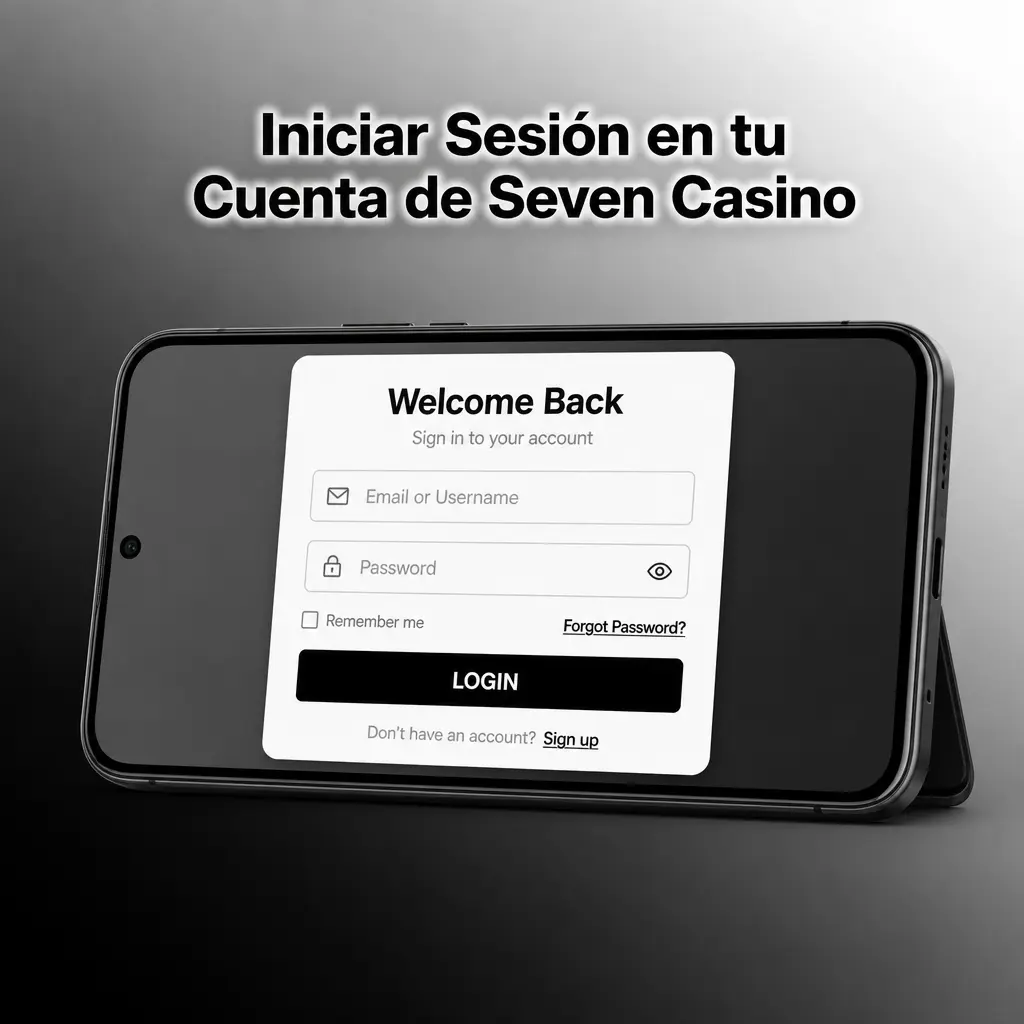 Formulario de inicio de sesión en Seven Casino para acceder a cuenta, saldo y bonos en menos de 30 segundos