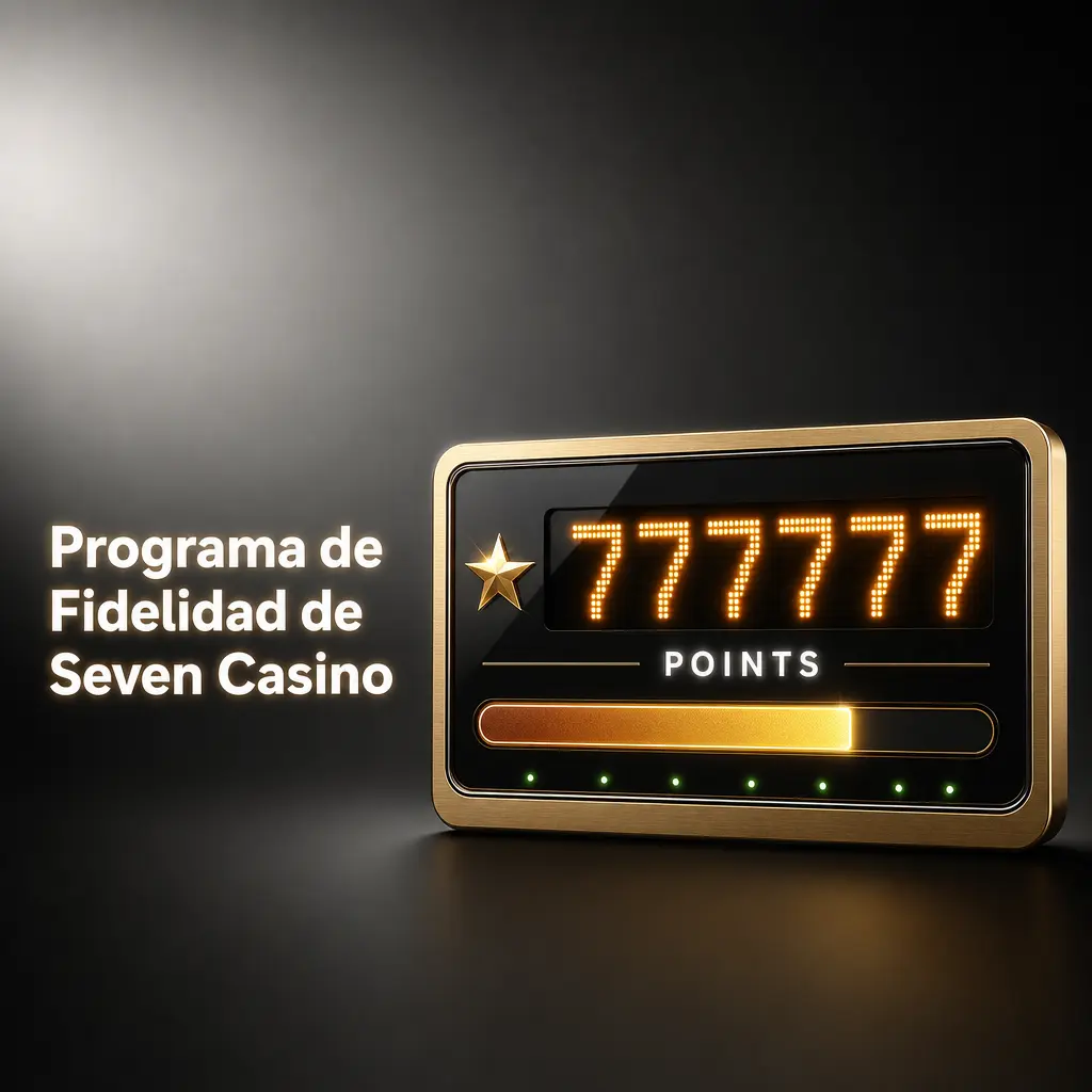 Programa VIP Seven Casino con niveles Bronce, Plata, Oro, Platino y Diamante y beneficios exclusivos por puntos