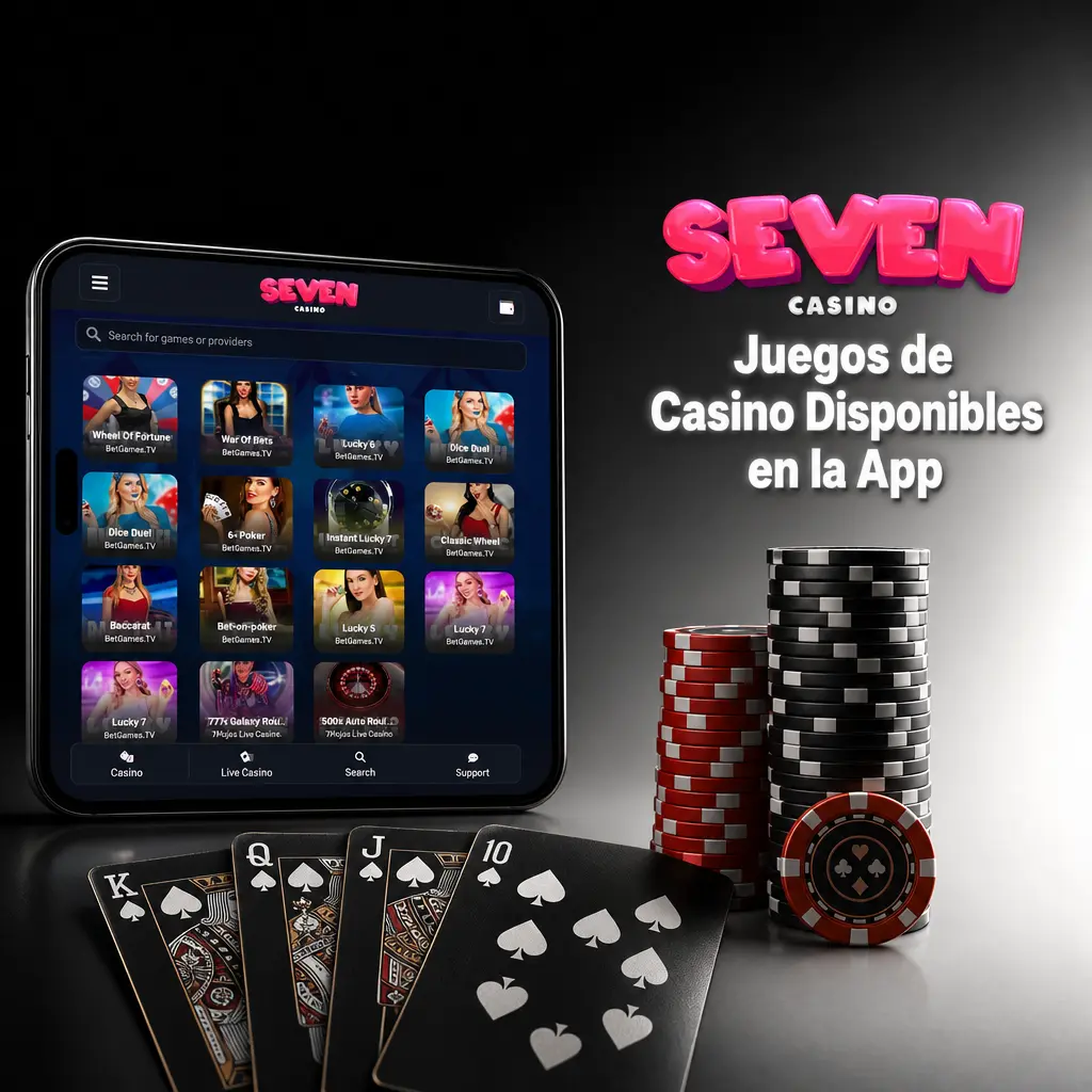 Juegos de casino en la app de Seven Casino: slots, mesas en vivo y juegos instantáneos para móvil