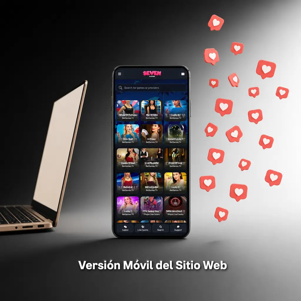 Versión móvil de Seven Casino optimizada para smartphones y tablets con acceso completo sin descargar apps